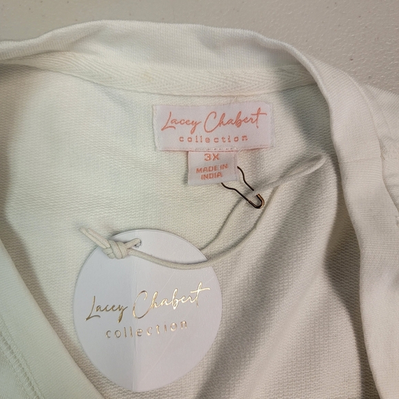 Lacey Chabert Collection Big As The Sky Sweater Plus Size 3X White Pullover - Picture 4 of 7